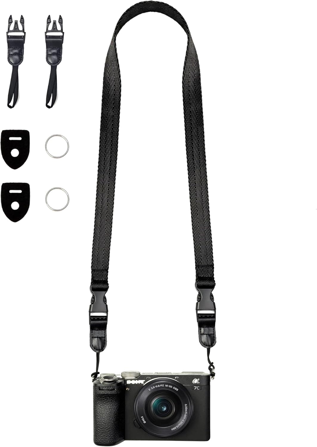 Camera Neck Strap/Thin Washable Soft Camera Strap or Binoculars Strap,39 Inch,Black