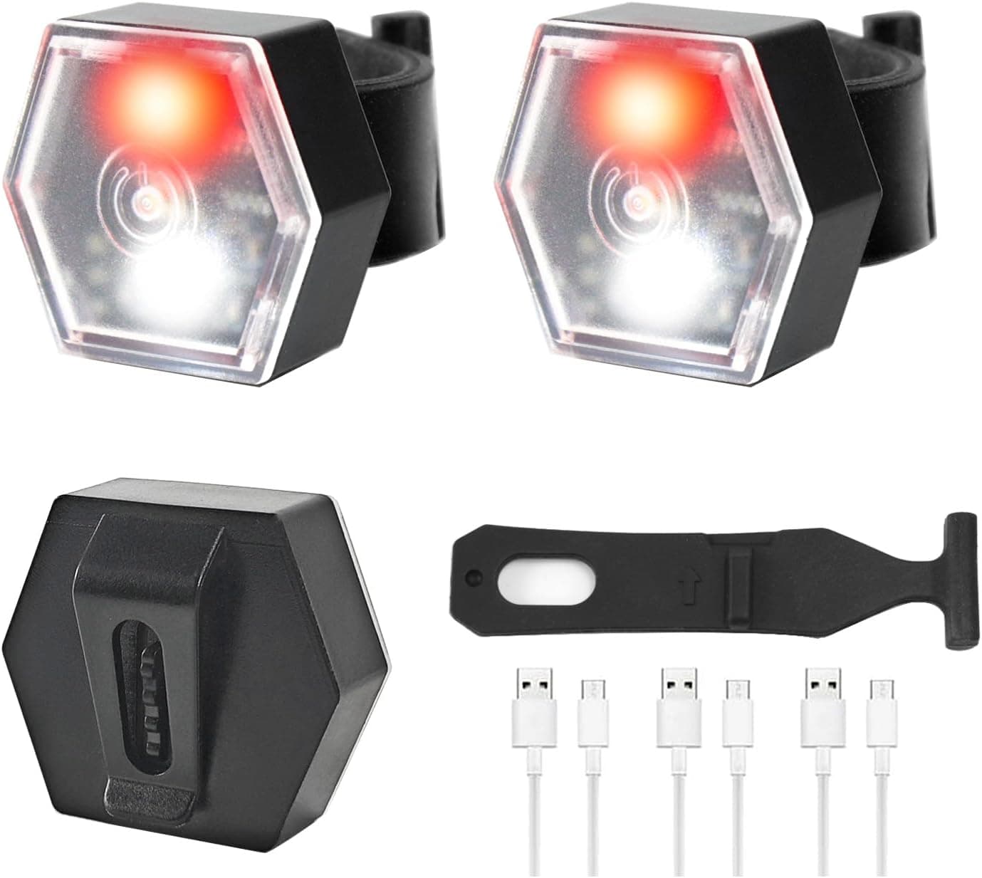 LED Safety Light, Running Lights for Runners LED Bike Tail Lights Clip on Dogs Light for Walking at Night, Jogging, High Visibility Strobe Accessories Hiking Cycling Camping Boat