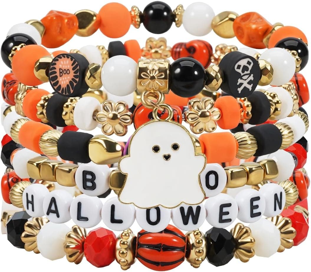 Mardi Gras Stackable Beaded Bracelets for Women Carnival Bracelet Jewelry