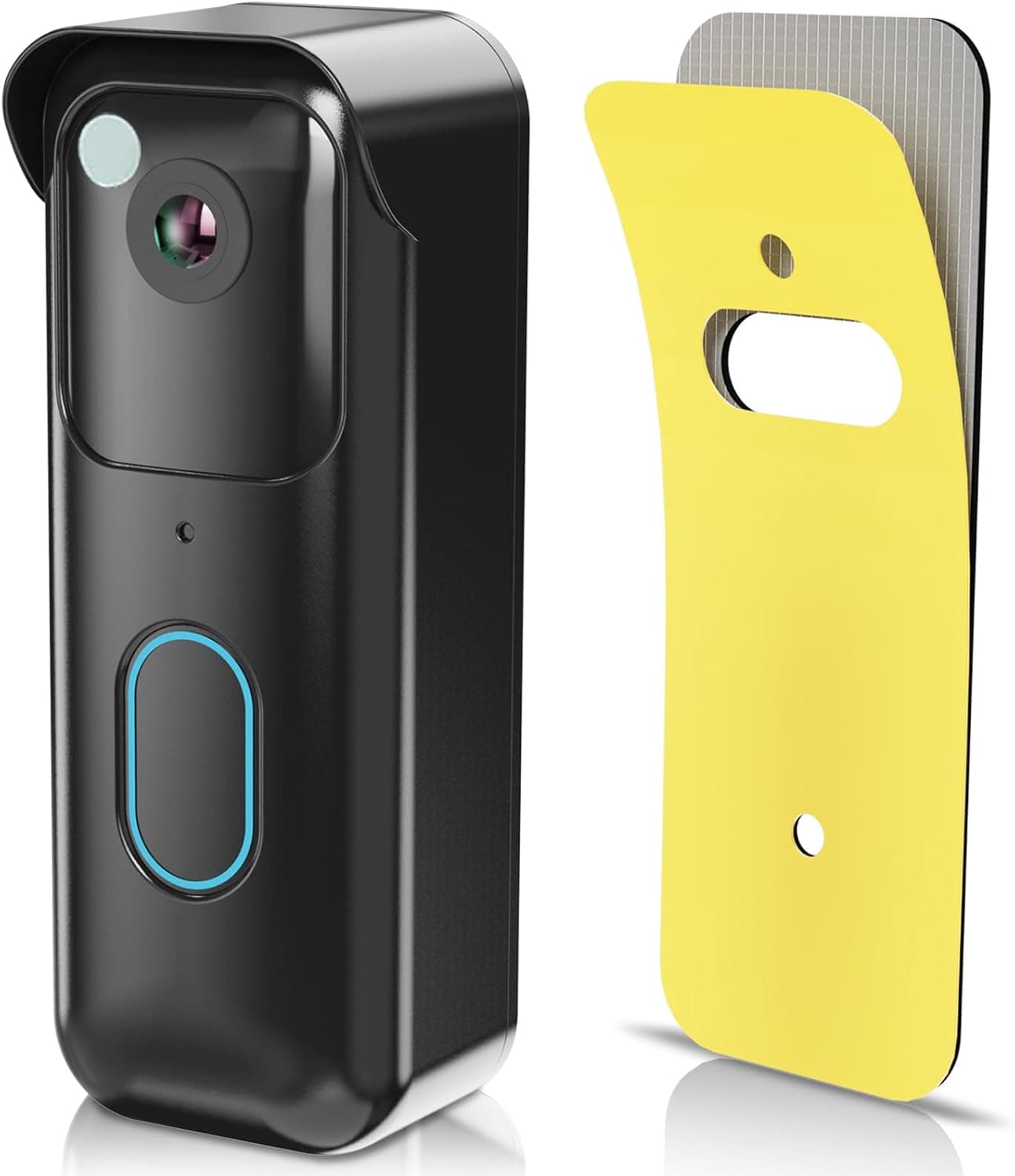 No-Drill Adhesive Doorbell Mount Compatible with Blink Doorbell (2nd Gen), Door Mounting Holder Bracket Accessories, Not Block Motion Sensor Anti-Theft Camera Mount for Home, Apartment, Office, School