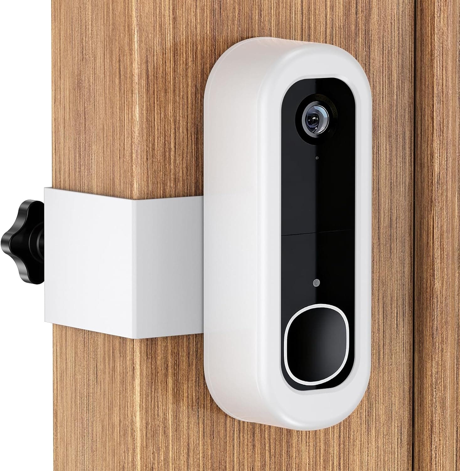 Anti-Theft Doorbell Mount Compatible with Arlo Video Doorbell 2K/HD (2nd Gen), No-Drill Adjustable Mounting Bracket for Arlo Doorbell Camera, Accessories for Apartments, Businesses Home (White)