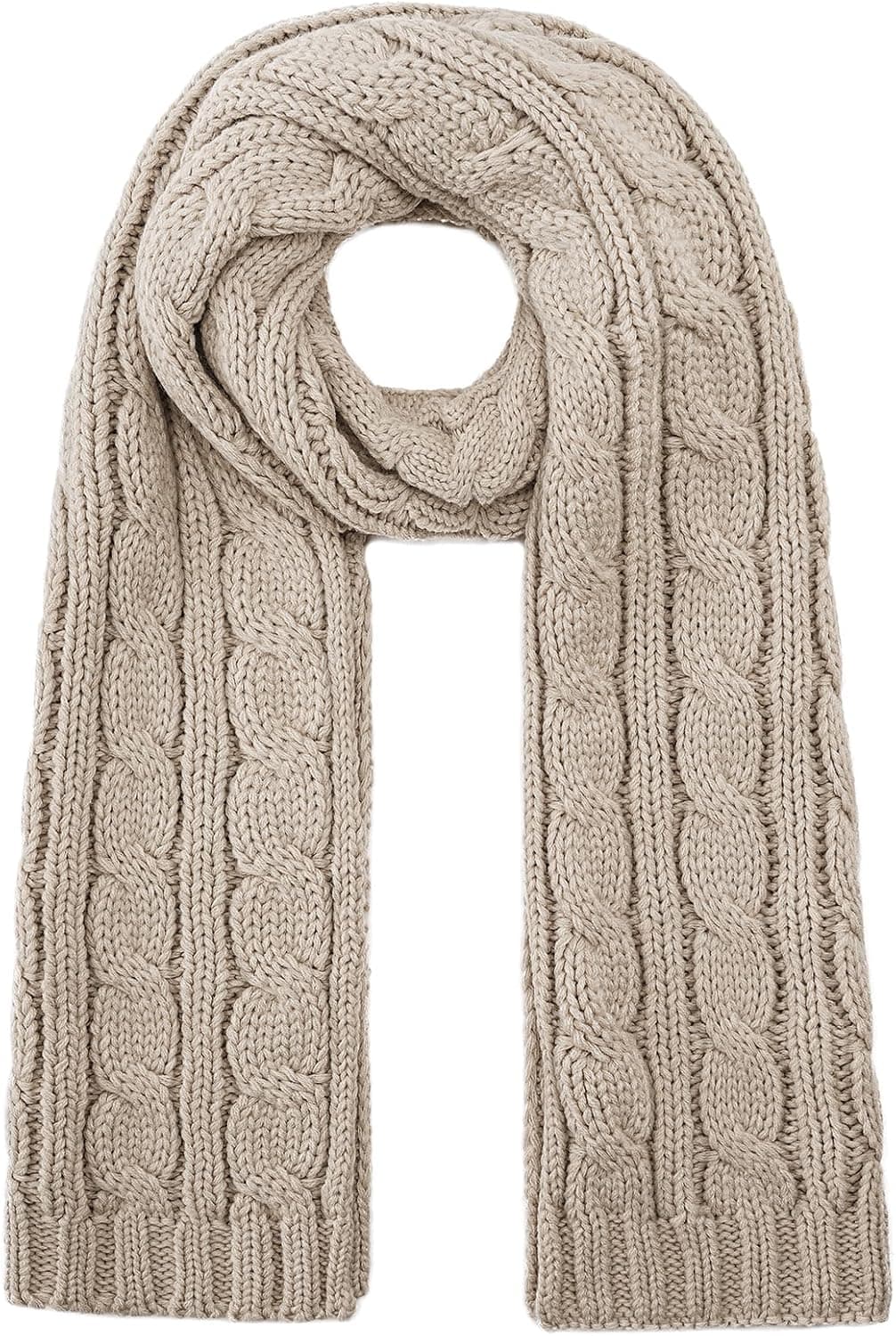 Passionbility Winter Scarf for Women Warm Winter Knit Scarf Cable Chunky Soft Scarves for Cold Weather