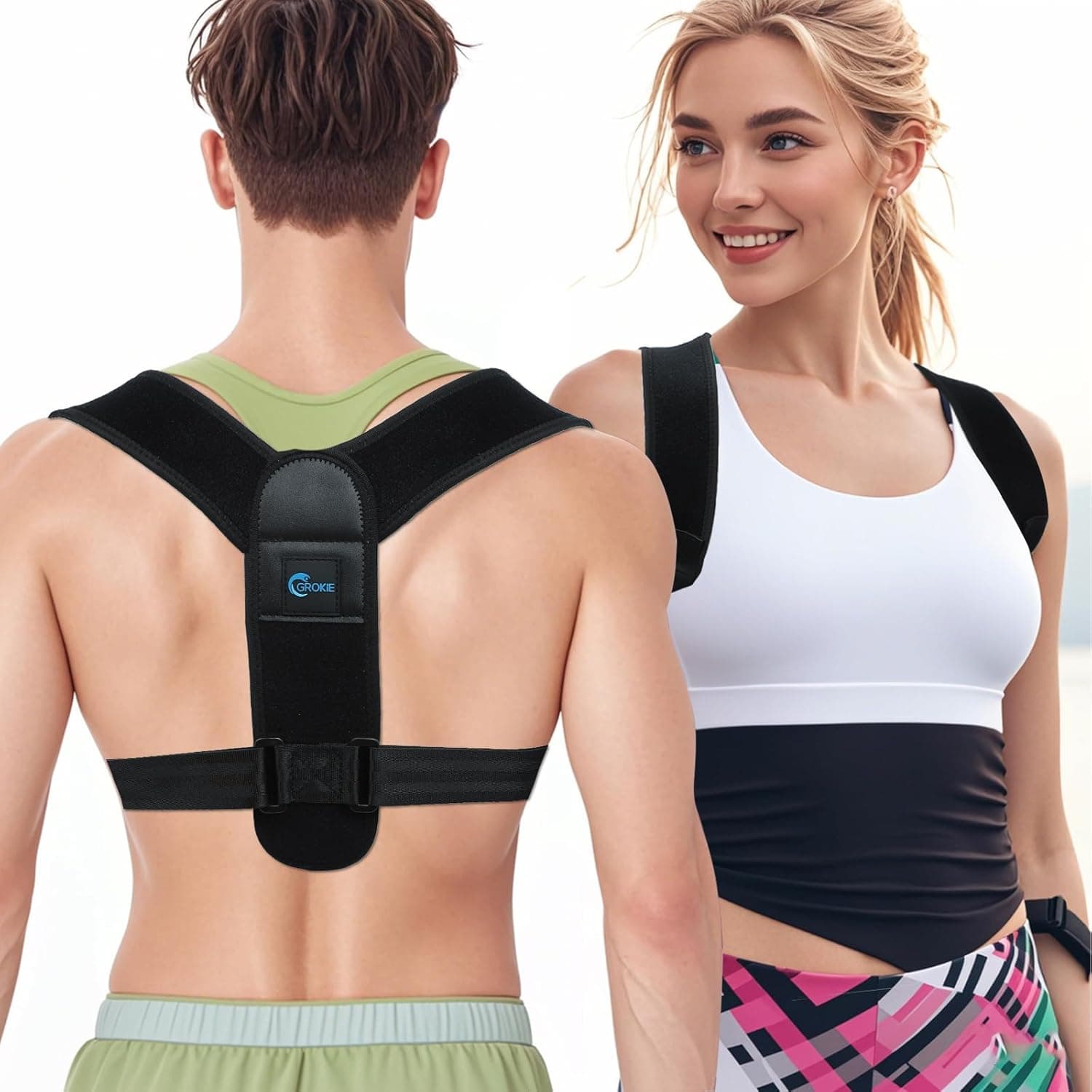 Posture Corrector for Women and Men – Adjustable Back Brace for Posture Support,Comfortable and Breathable Back Straightener for Pain Relief